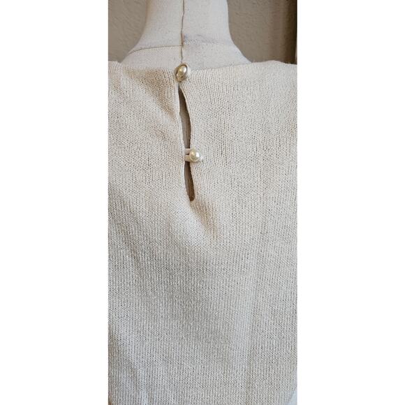 VTG Anthony Sicari Women's 2 Pc Elegant Beaded Sweater & Satin Skirt Set Size 6 - Picture 7 of 10